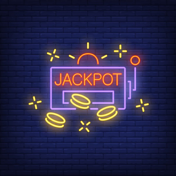 jackpot neon sign